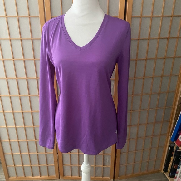Womens Reel Legends Freeline Sz M Purple Long Sleeve Coverup Activewear Fishing - Picture 2 of 6